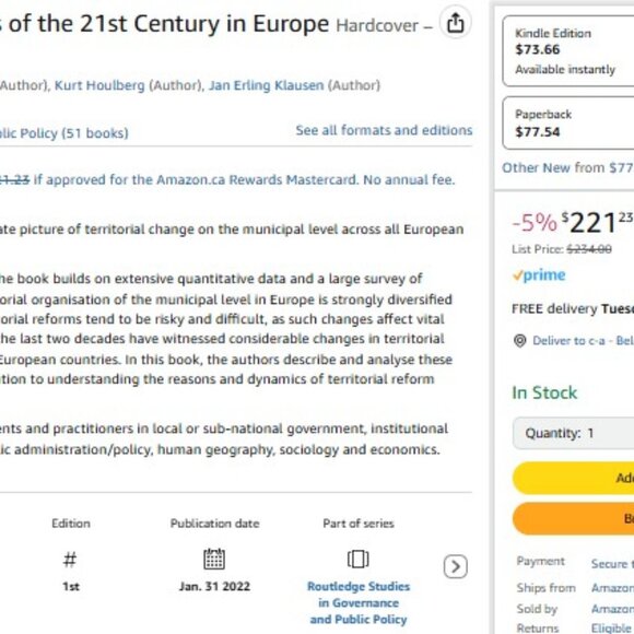 Municipal Territorial Reforms of the 21st Century in Europe by Kurt Houlberg - Picture 2 of 2